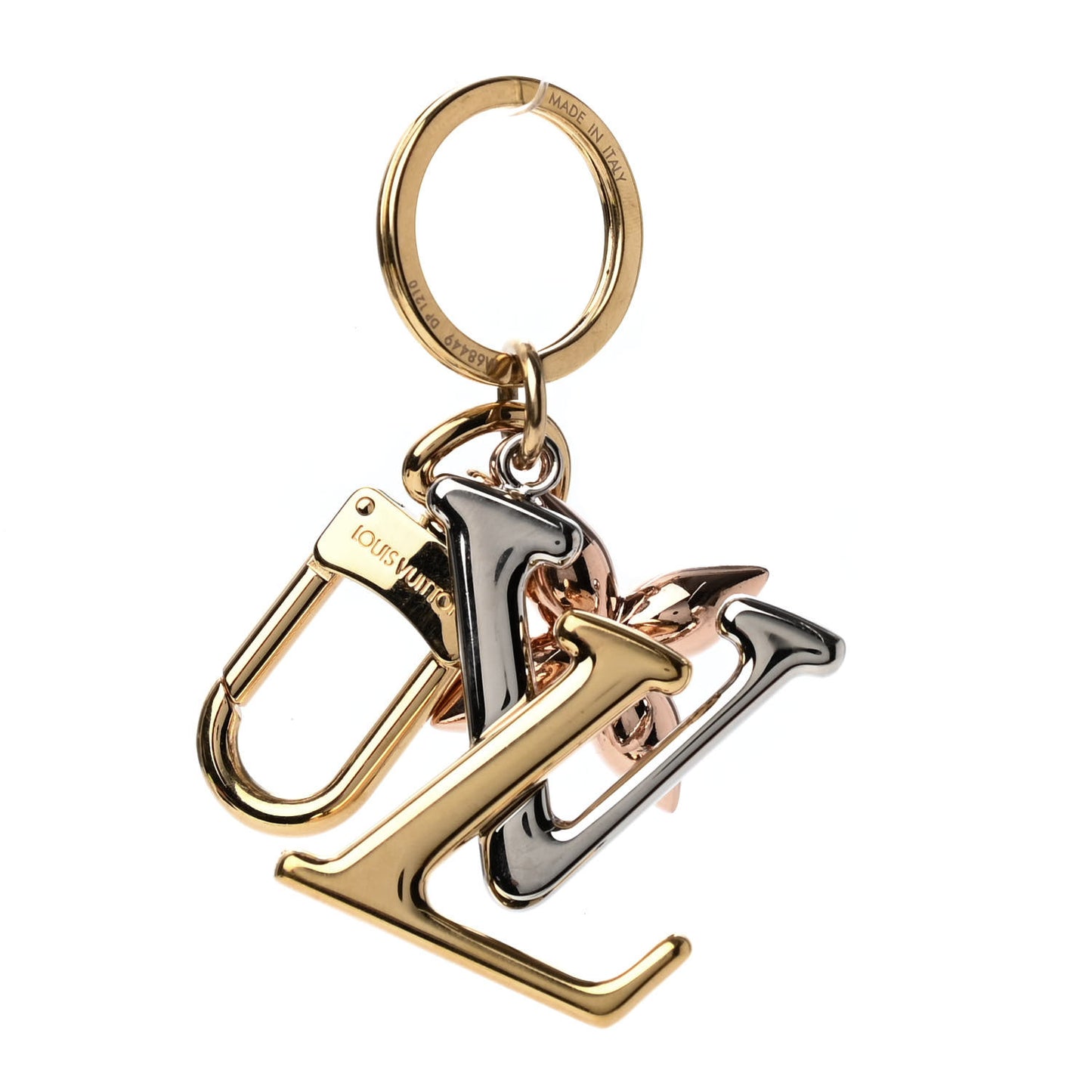 New Wave Bag Charm Key Holder Yellow Pink White Gold