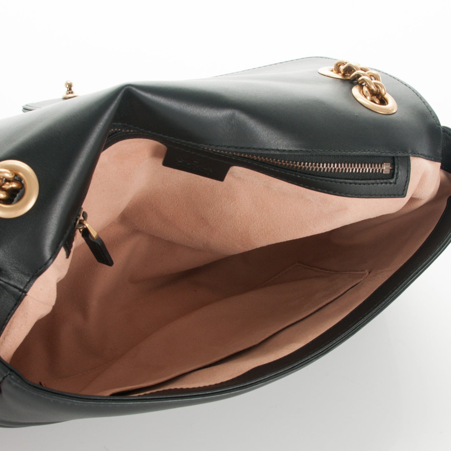 Calfskin Matelasse Medium GG Marmont Shoulder Bag Black