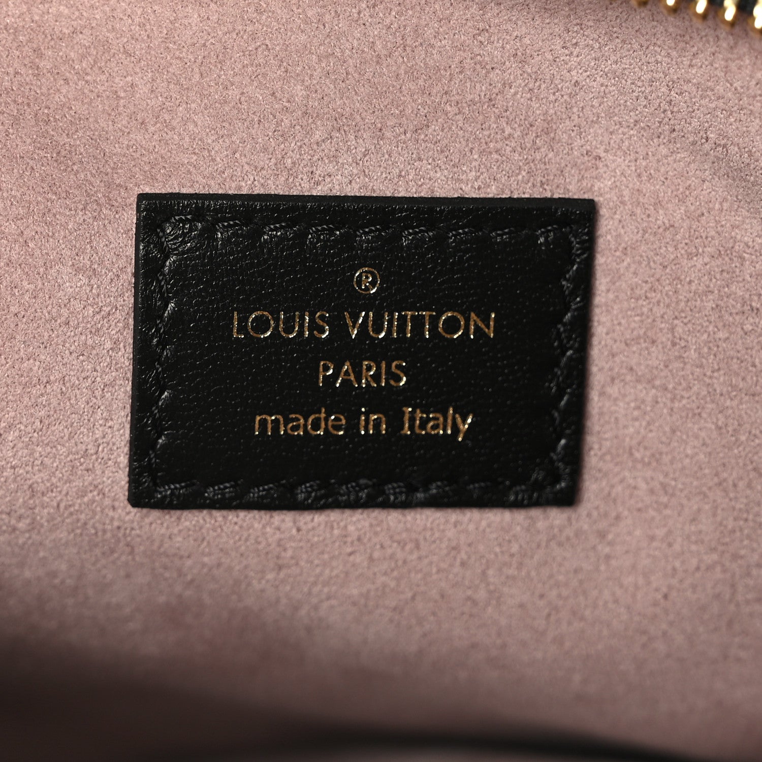 Louis Vuitton Lambskin Embossed Monogram Coussin PM Black 7 of 9