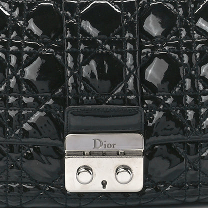 Christian Dior Patent Cannage New Lock Flap Black 9 of 12