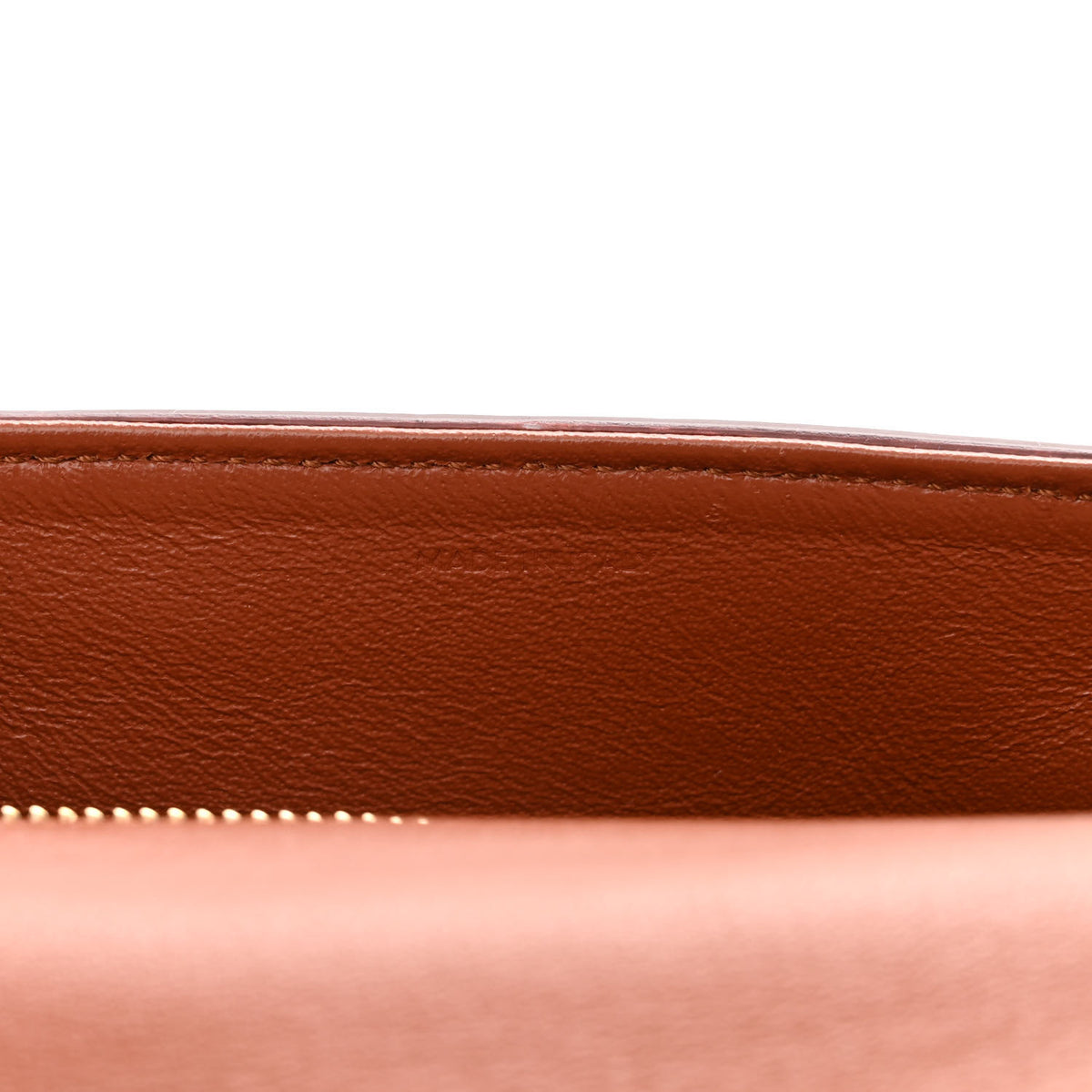 Calfskin Crocodile Embossed Medium Tassel Bag Tan