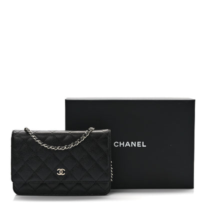 Chanel Caviar Quilted Wallet On Chain WOC Black 9 of 9