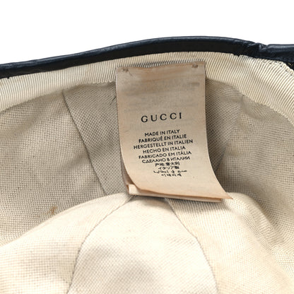 Gucci Denim Calfskin GG Monogram Oscar Baseball Hat M Black Ivory 9 of 11