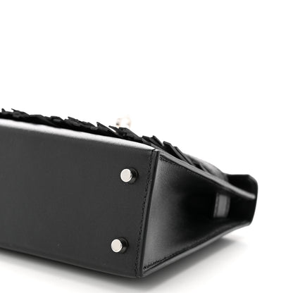 Hermes Tadelakt Sombrero Box Pampilles Mini Kelly Sellier 20 Black 15 of 19