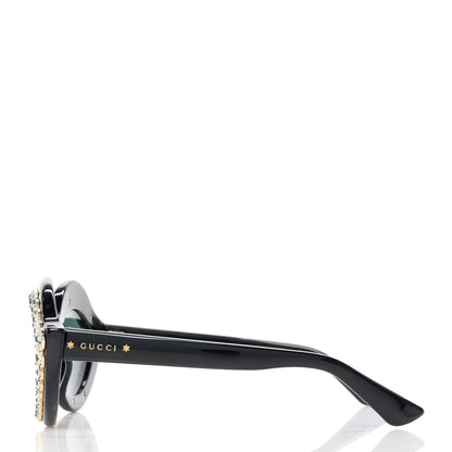 Gucci Acetate Crystal Studded Cat Eye Sunglasses GG3867/S Black 3 of 8