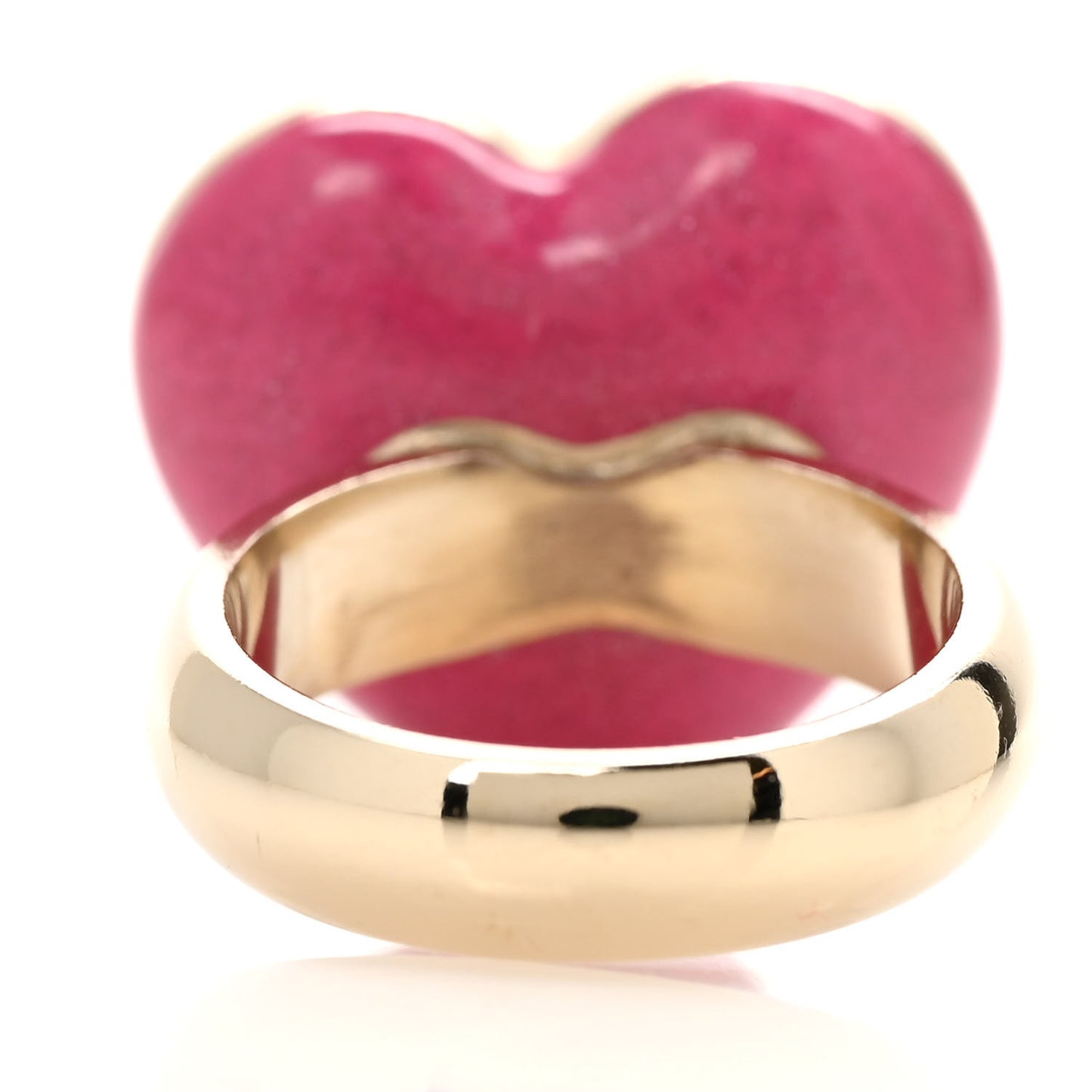 Crystal CC Resin Heart Ring 52/6 Pink Gold