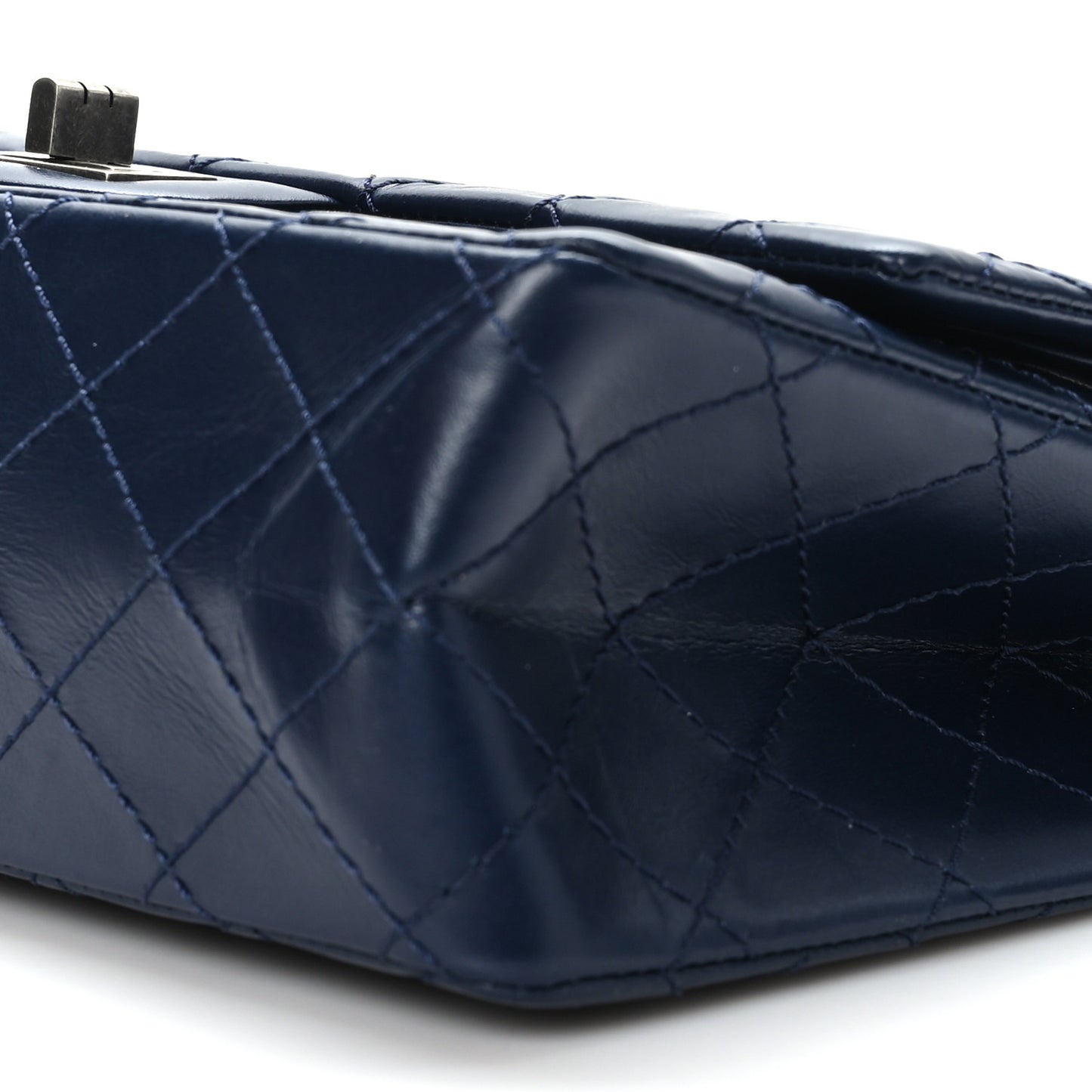 Aged Calfskin Quilted 2.55 Reissue 225 Flap Navy