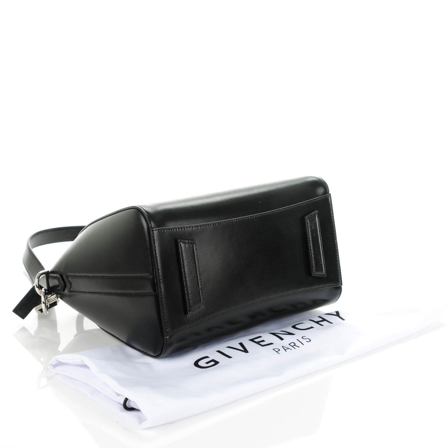Shiny Lord Calfskin Small Antigona Black