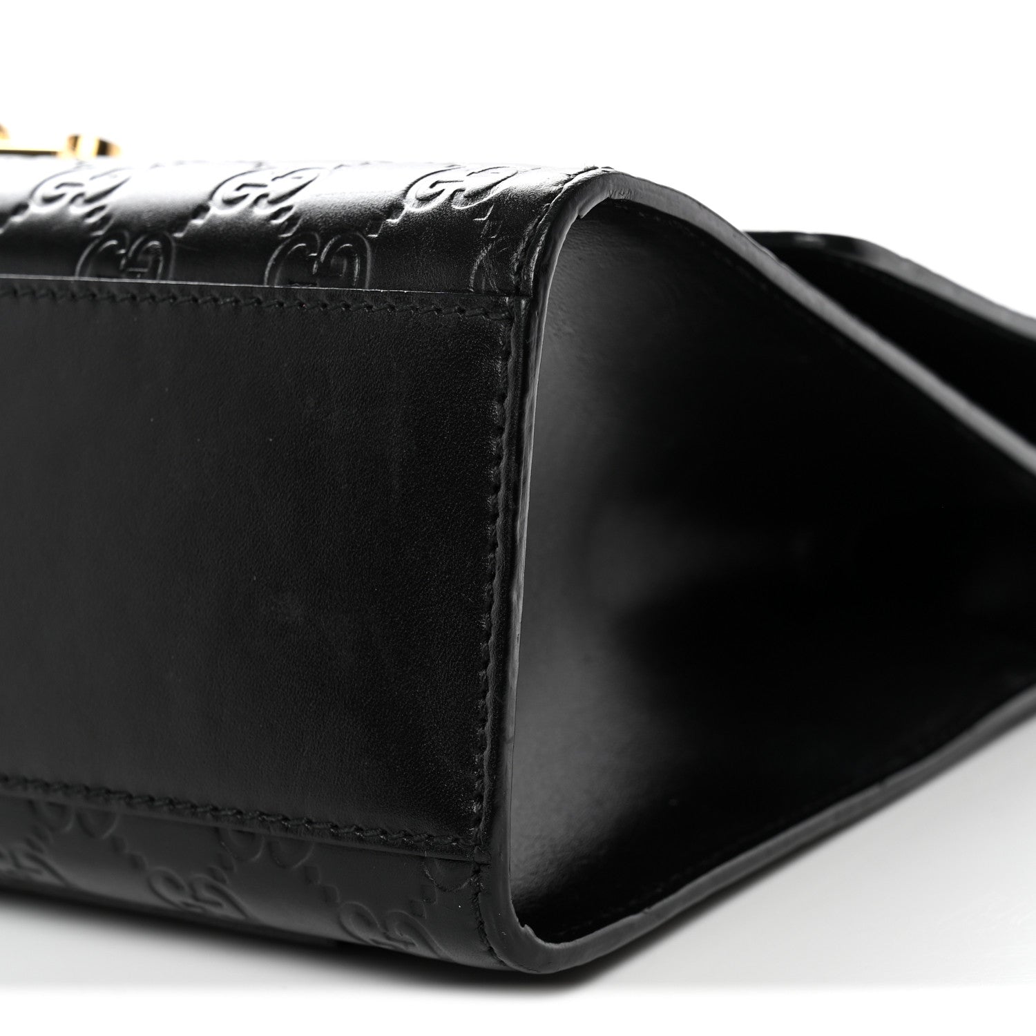 Gucci Guccissima Medium Padlock Shoulder Bag Black 10 of 14