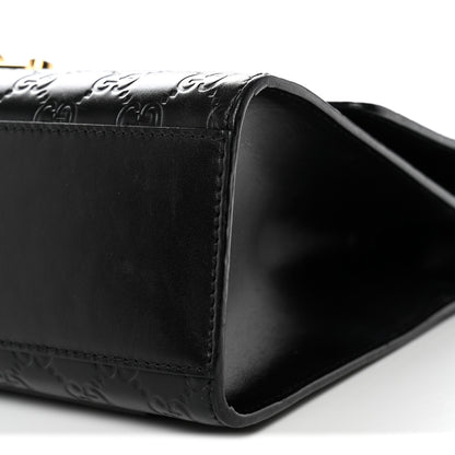 Gucci Guccissima Medium Padlock Shoulder Bag Black 10 of 14