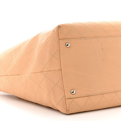 Chanel Calfskin Stitched Large Shopping Tote Beige 9 of 16