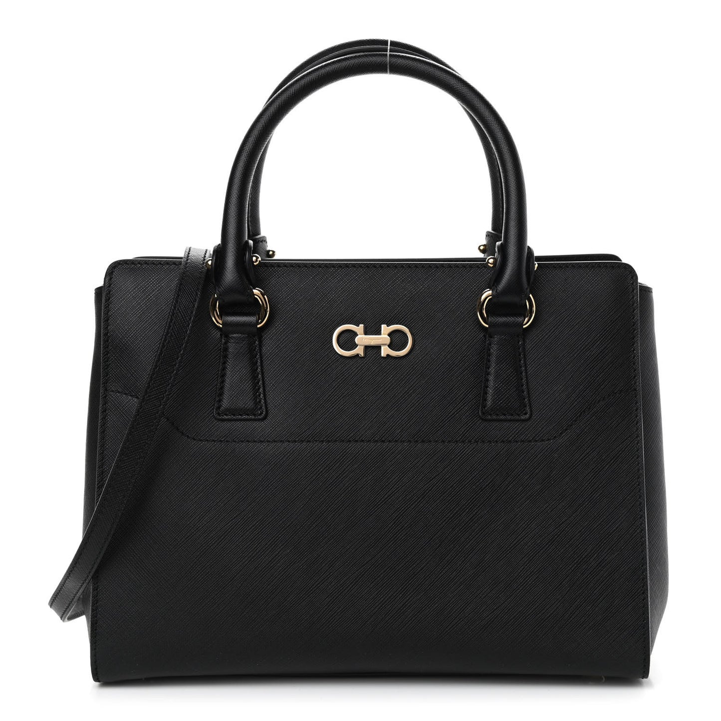 Printed Calfskin Beky Tote Black