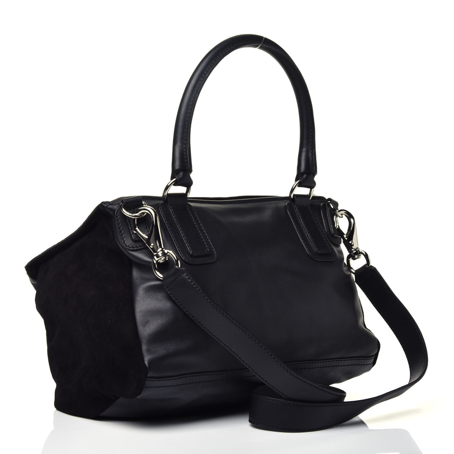 Givenchy Smooth Calfskin Crocodile Embossed Medium Pandora Black 4 of 10