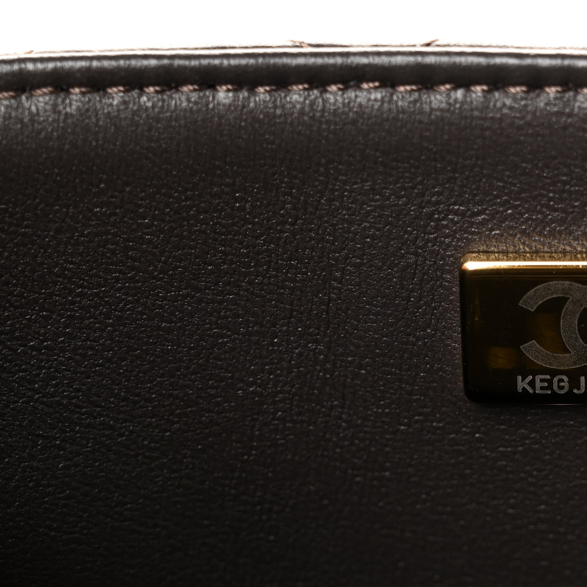 Chanel Lambskin Quilted Mini Top Handle Rectangular Flap Dark Brown 7 of 10