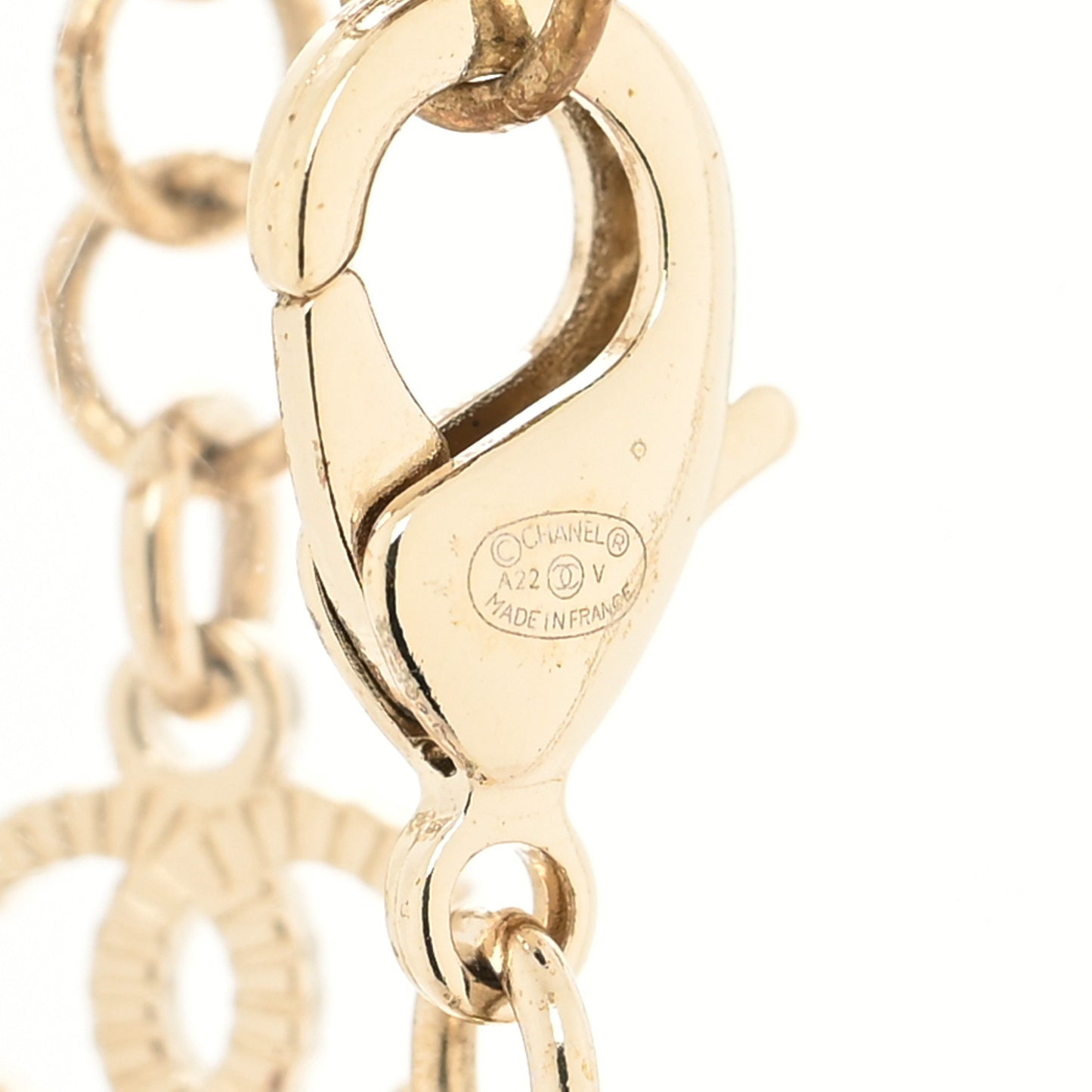 Crystal CC Chain Short Necklace Gold