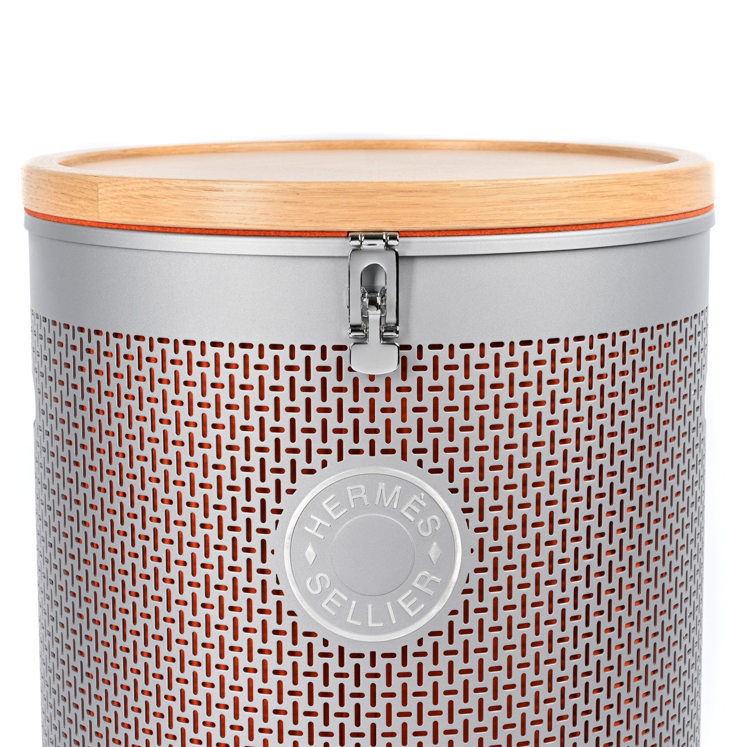 Hermes Aluminum Felt Oak Wood Carrou'Selle Saddle Box 9 of 12