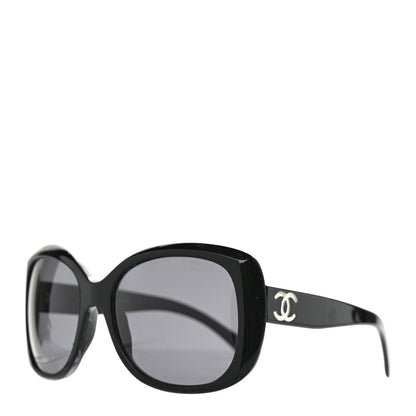 Chanel Acetate Polarized CC Sunglasses 5183 Black 1 of 8