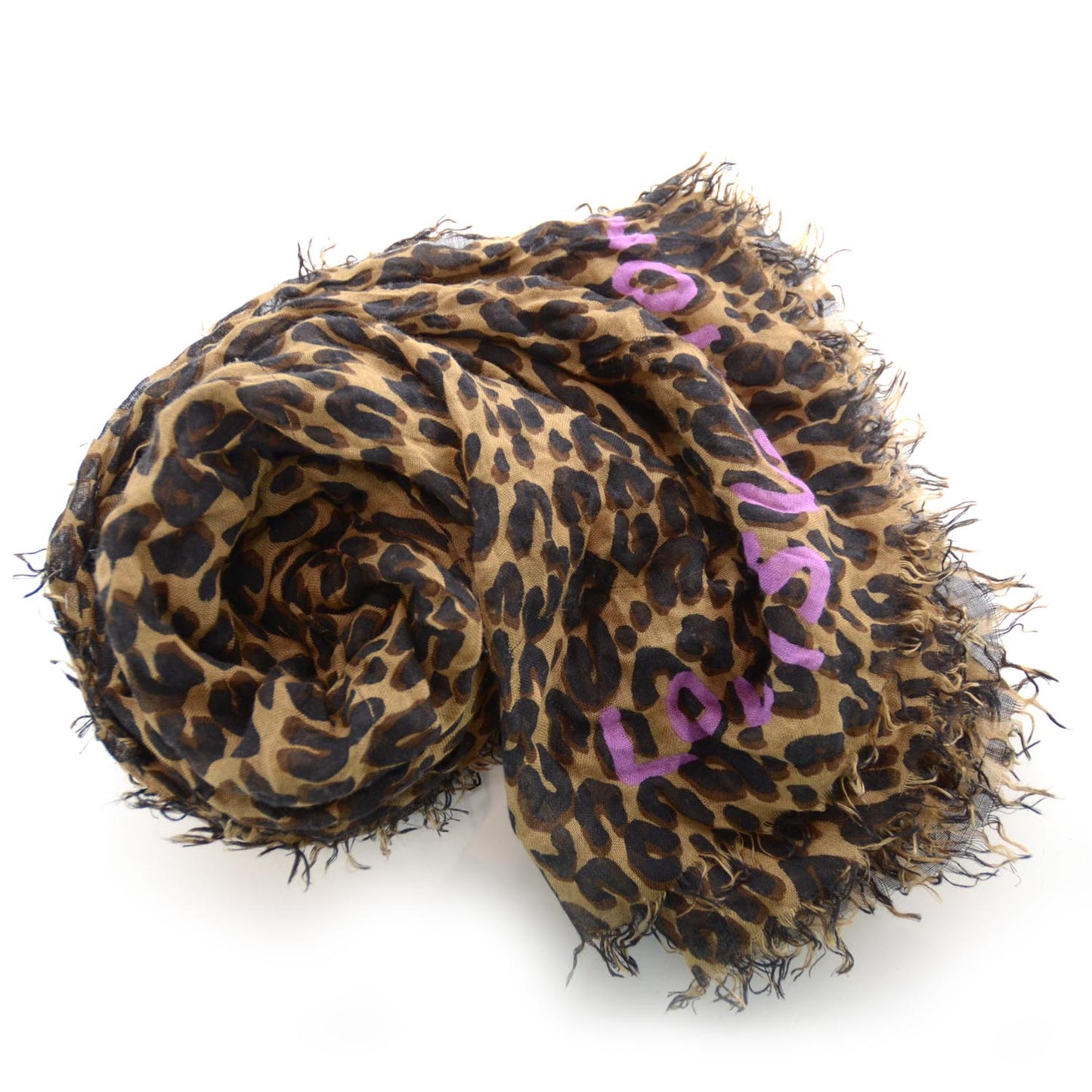 Cashmere Silk Leopard Etole Stole