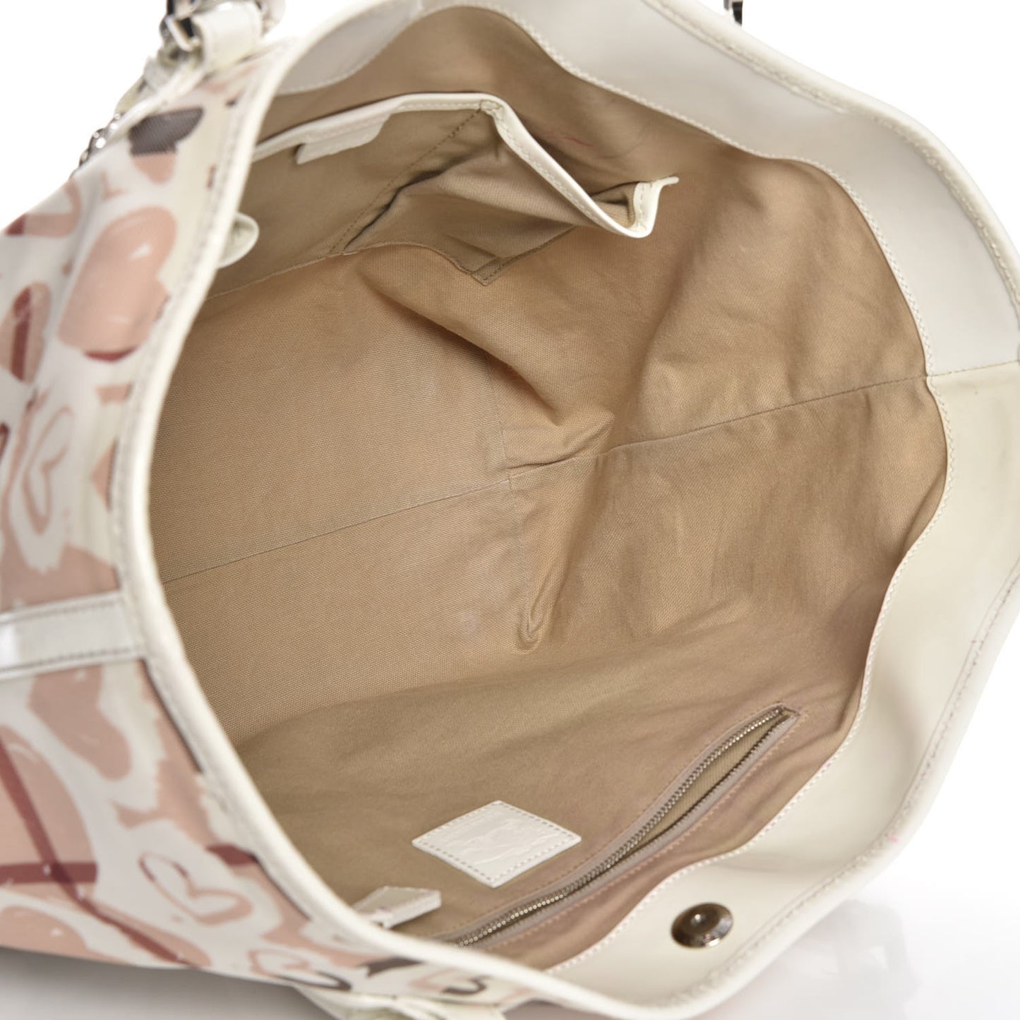 Nova Check Heart Tote White