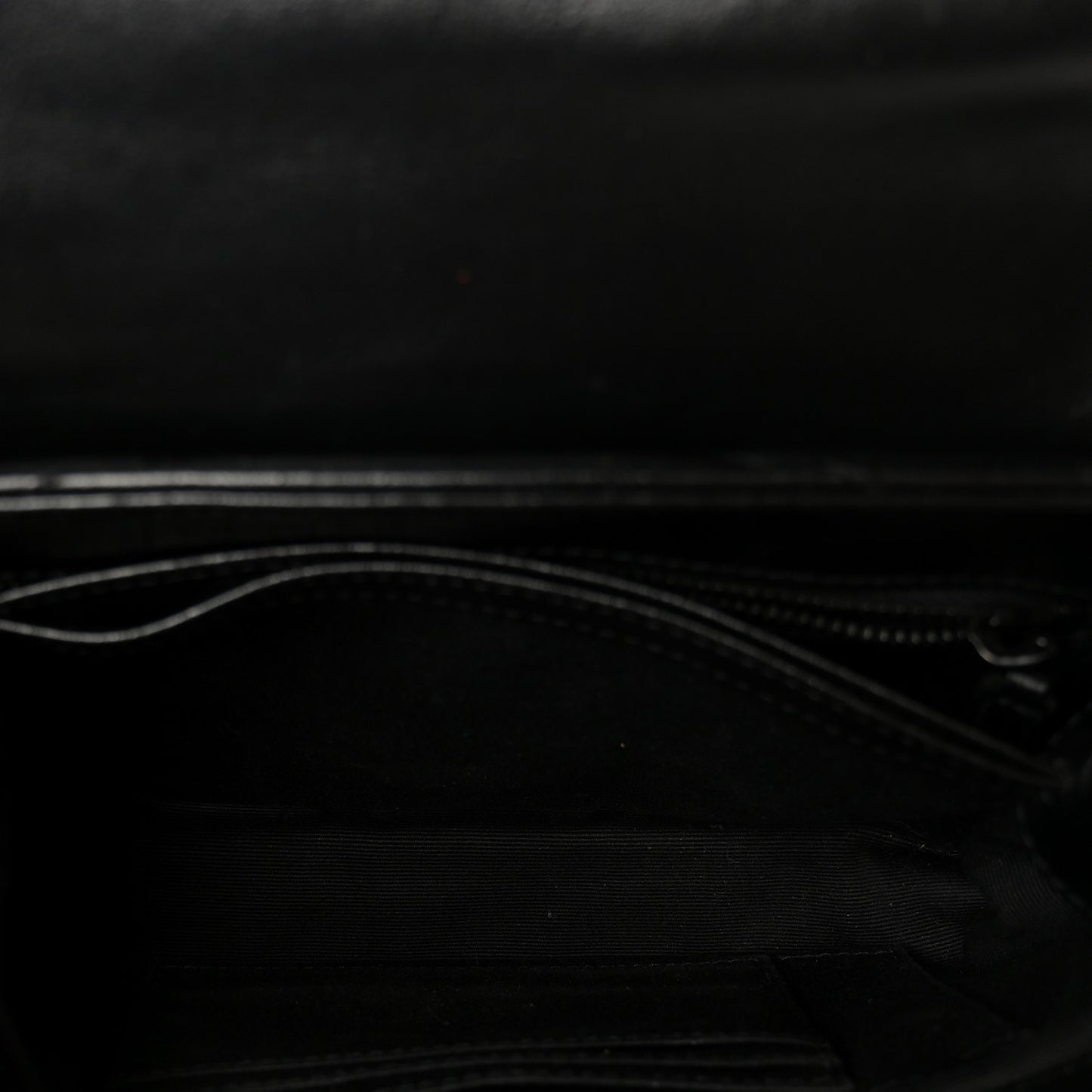 Calfskin Y Quilted Monogram Monochrome Toy Loulou Crossbody Bag Black