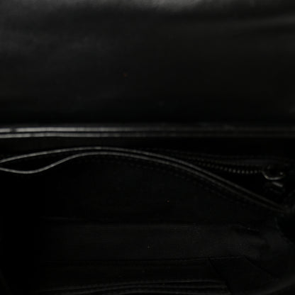 Saint Laurent Calfskin Y Quilted Monogram Monochrome Toy Loulou Crossbody Bag Black 5 of 11