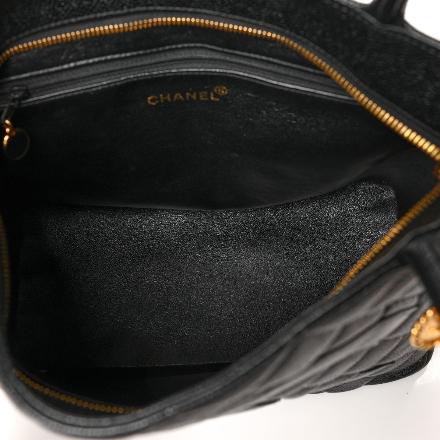 Caviar Quilted Medallion Tote Black