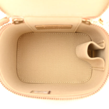 Chanel Lambskin Quilted Pearl Crush Mini Vanity Case With Chain Beige 5 of 10