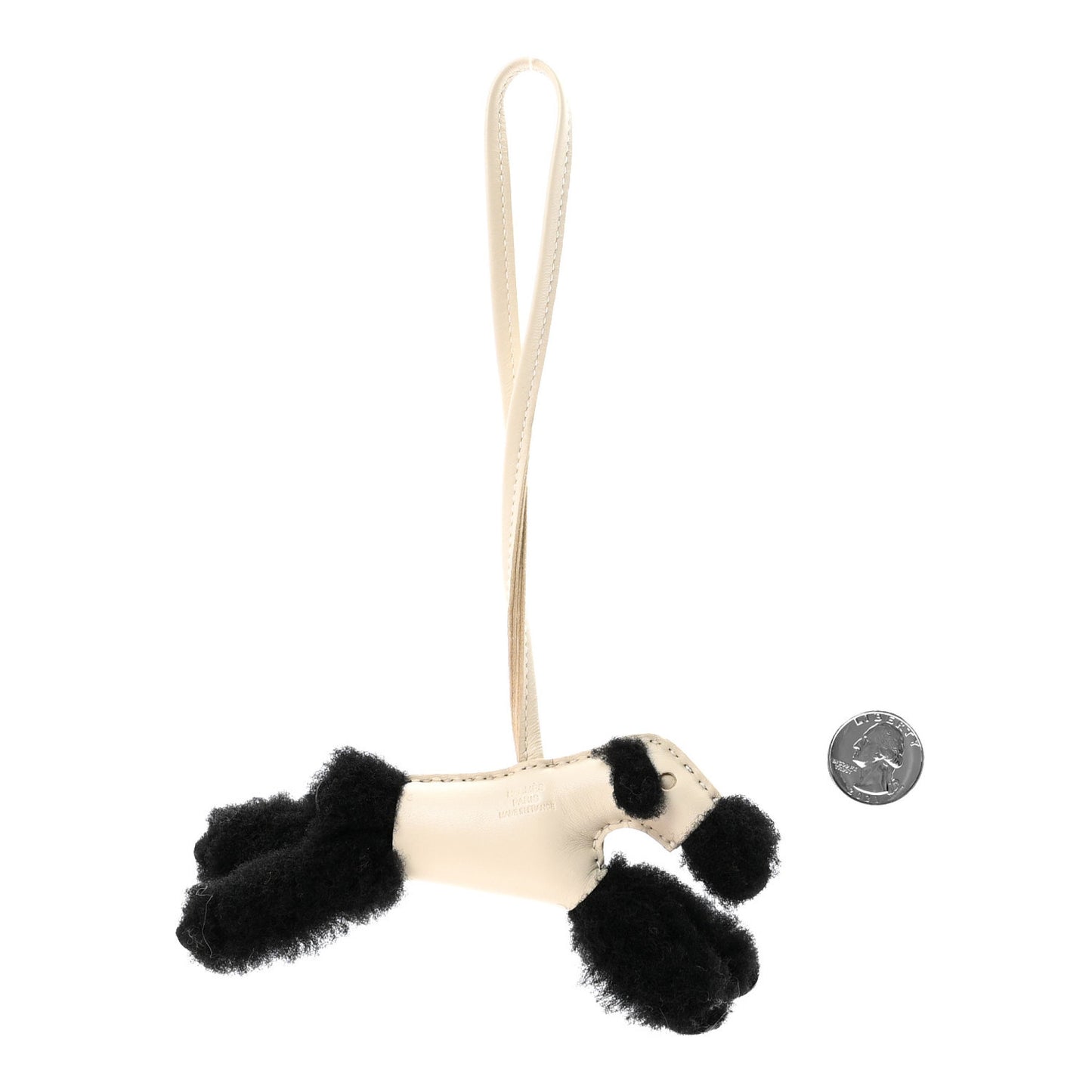 Milo Lambskin Shearling Budy Charm Black Craie