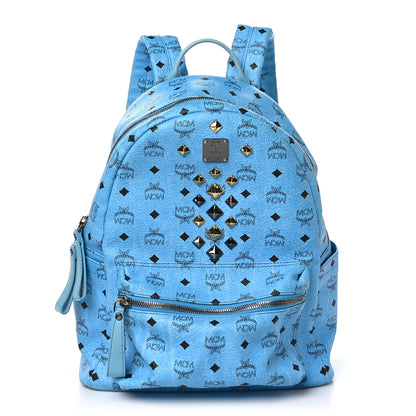 MCM Visetos Studded Medium Stark M Backpack Blue 1 of 9