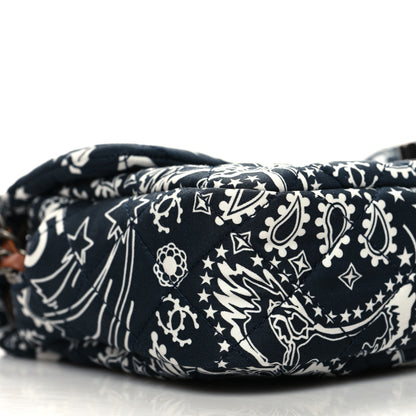 Chanel Cotton Quilted Paris Dallas Medium Bandana Flap Blue 9 of 11