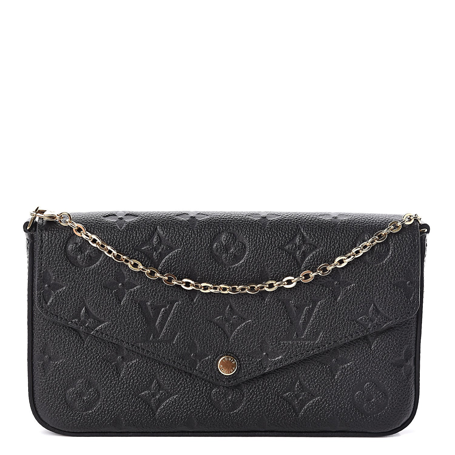 Louis Vuitton Empreinte Pochette Felicie Chain Wallet Black 1 of 10