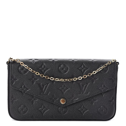 Louis Vuitton Empreinte Pochette Felicie Chain Wallet Black 1 of 10