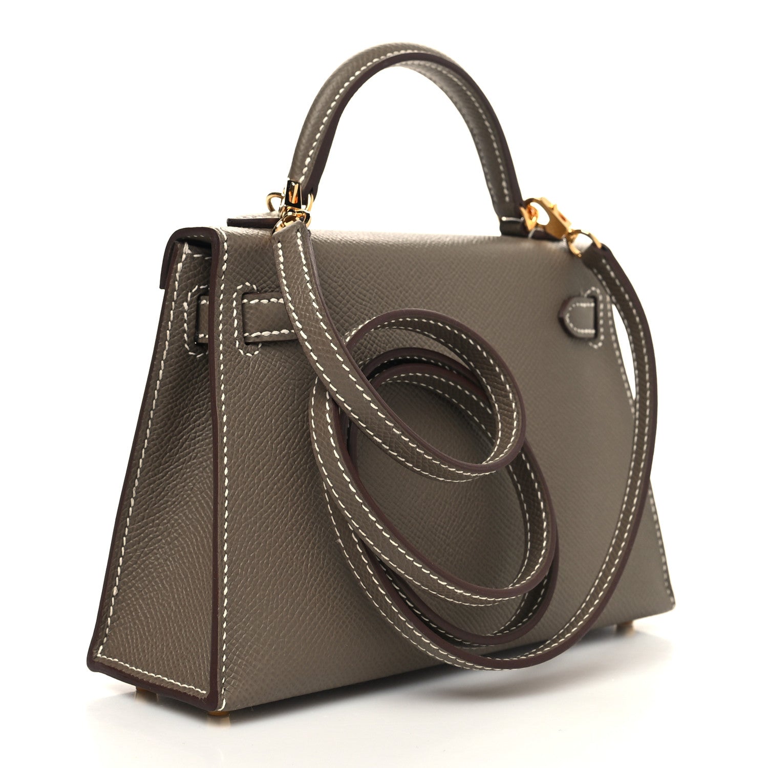 Hermes Epsom Mini Kelly Sellier 20 Etoupe 3 of 10