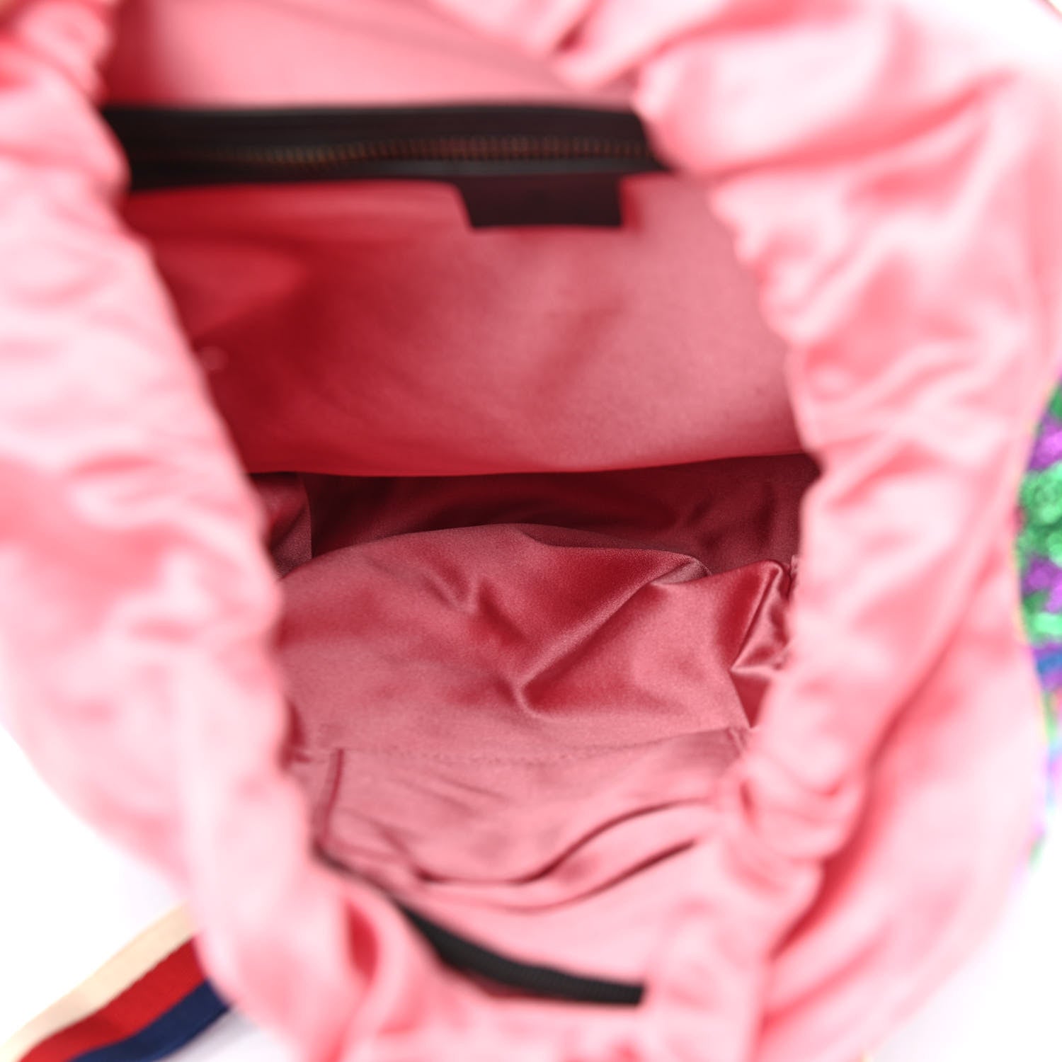 Gucci Brocade Web Small Double Buckle Backpack Multicolor 5 of 10