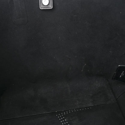 Saint Laurent Vintage Calfskin Perforated East West Shopping Tote Black 11 of 21
