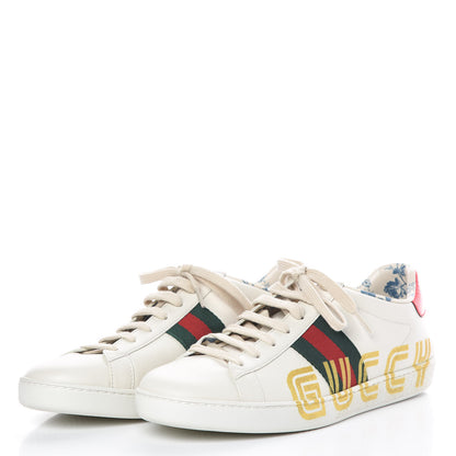 Gucci X SEGA Calfskin Ayers Web Guccy Womens Ace Sneakers 38.5 White 3 of 8