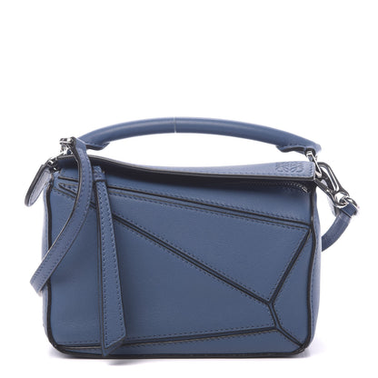 Loewe Calfskin Mini Puzzle Bag Blue 1 of 9