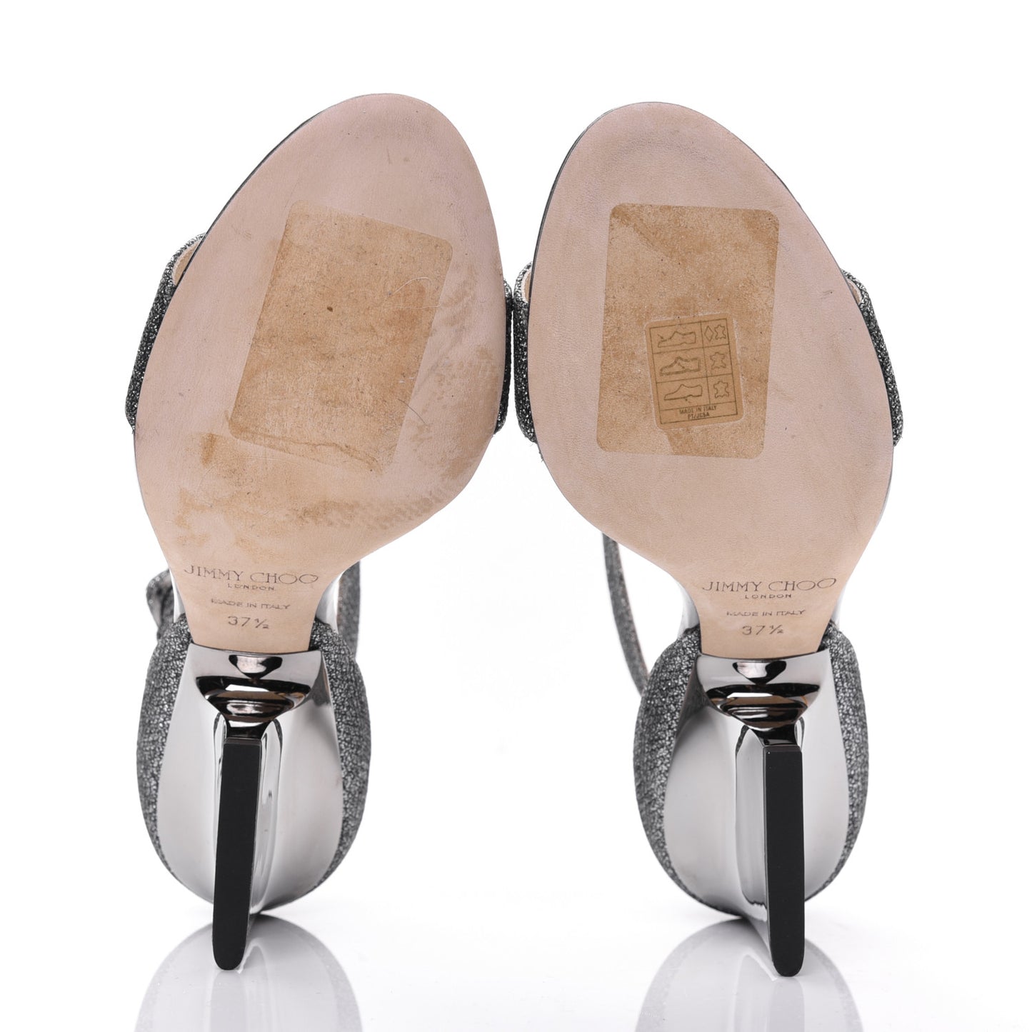 Glitter Fabric Edina Sandals 37.5 Anthracite