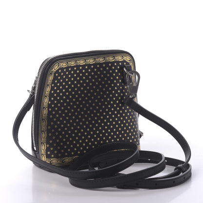 Gucci X SEGA Calfskin GUCCY Stars Mini Dome Shoulder Bag Black Gold 3 of 11