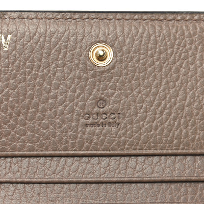 Gucci Dollar Calfskin GG Supreme Monogram GG Marmont Card Case Porcelain Rose Beige Ebony 6 of 9