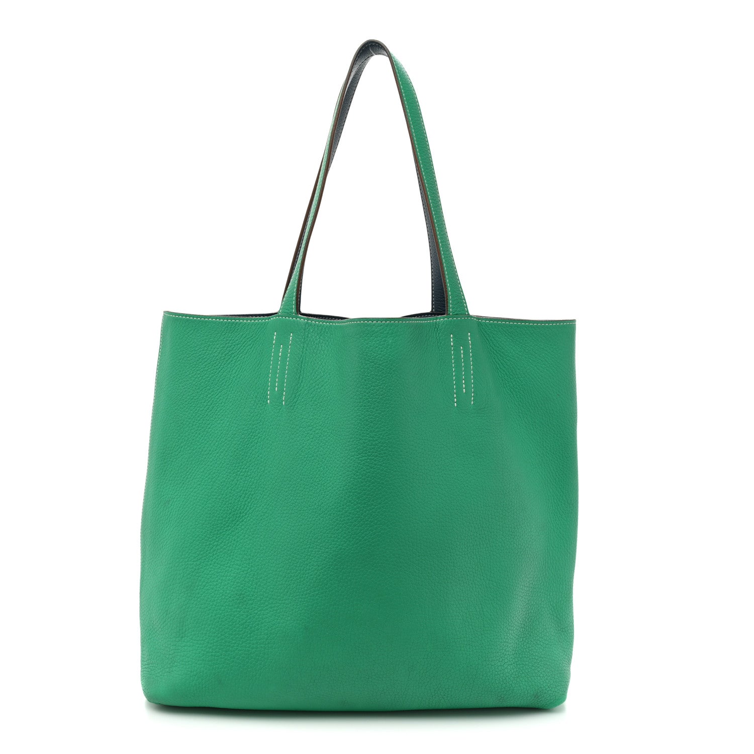 Hermes Taurillon Clemence Double Sens 36 Reversible Tote Menthe Colvert 1 of 20