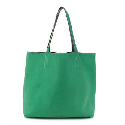 Hermes Taurillon Clemence Double Sens 36 Reversible Tote Menthe Colvert 1 of 20
