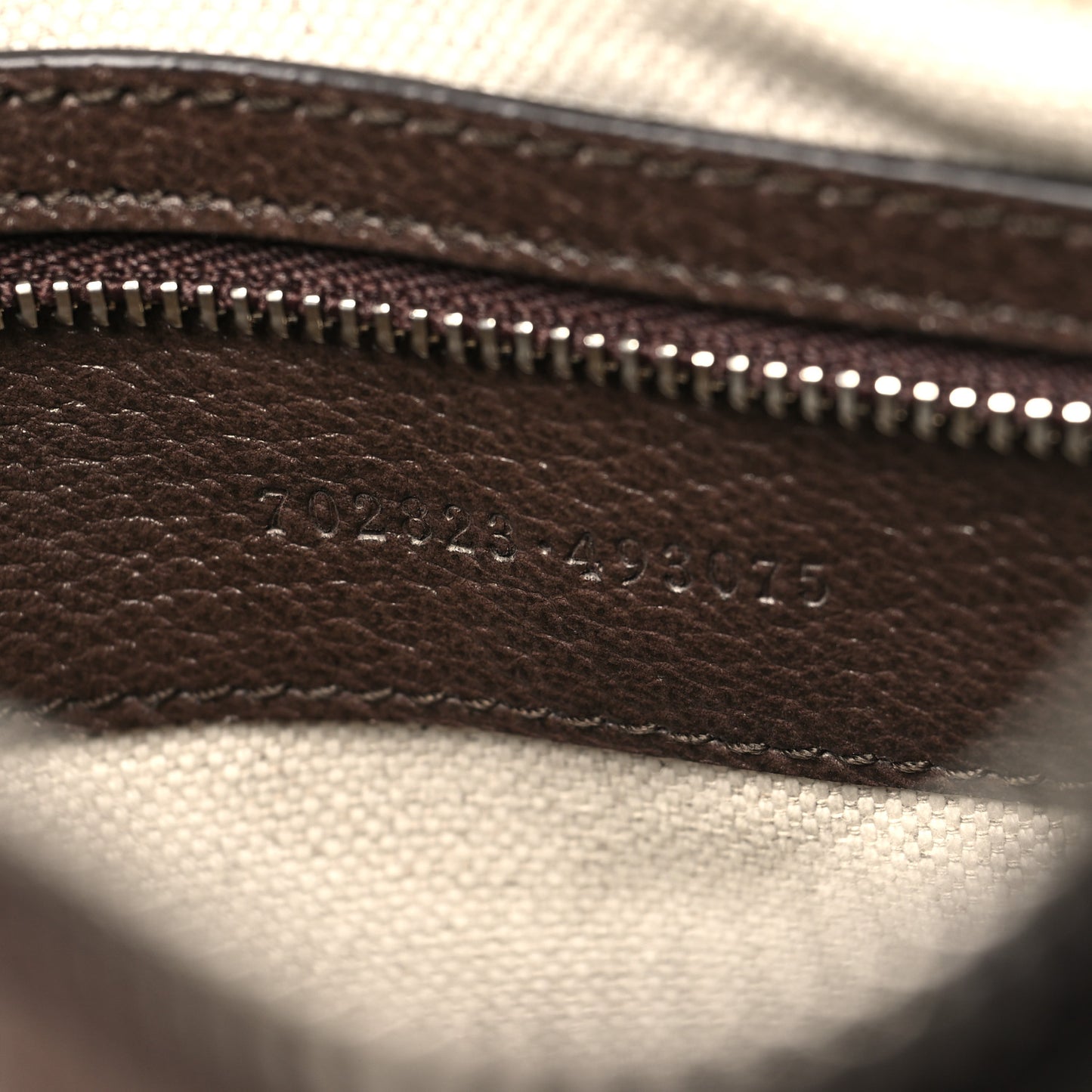 GG Supreme Monogram Textured Calfskin Web Large Attache Shoulder Bag Beige Ebony New Acero