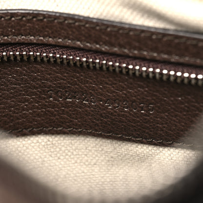 Gucci GG Supreme Monogram Textured Calfskin Web Large Attache Shoulder Bag Beige Ebony New Acero 7 of 11