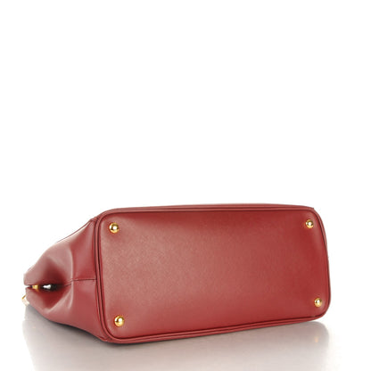 Prada Saffiano Large Galleria Double Zip Tote Cherry 4 of 9