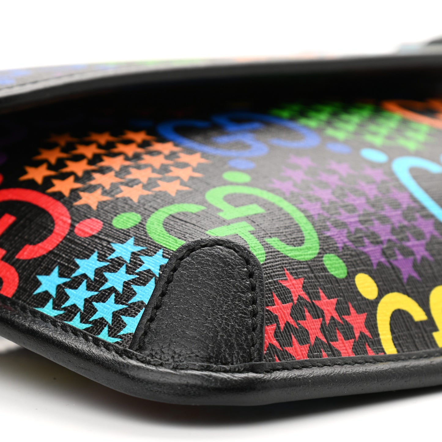 GG Supreme Monogram Psychedelic Slim Belt Bag Black