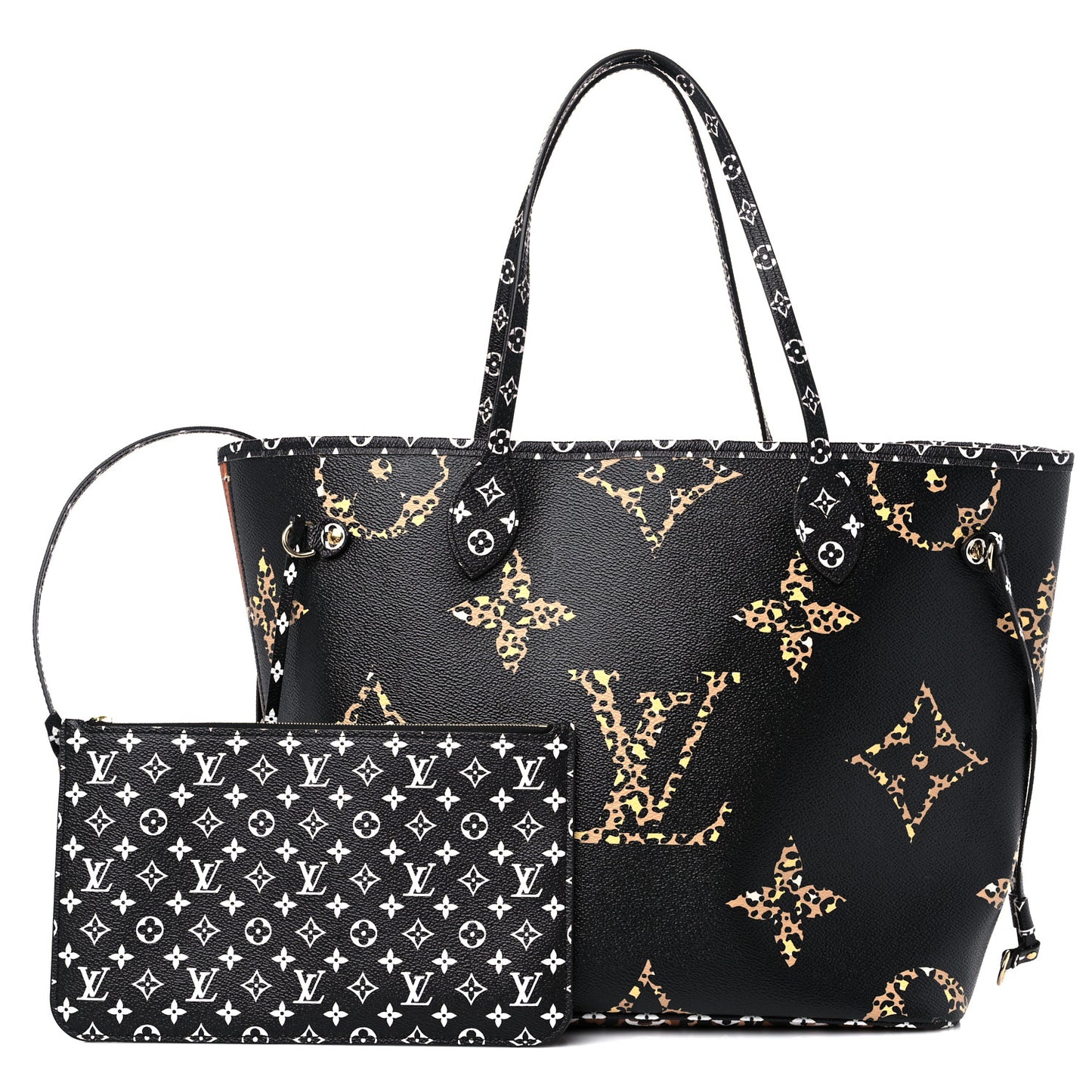 Monogram Giant Jungle Neverfull MM Black