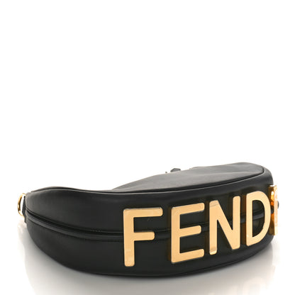 Fendi Vitello Grace Matte Small Fendigraphy Hobo Bag Black 4 of 8