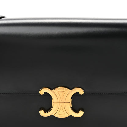 Celine Shiny Calfskin Medium Triomphe Black 9 of 11