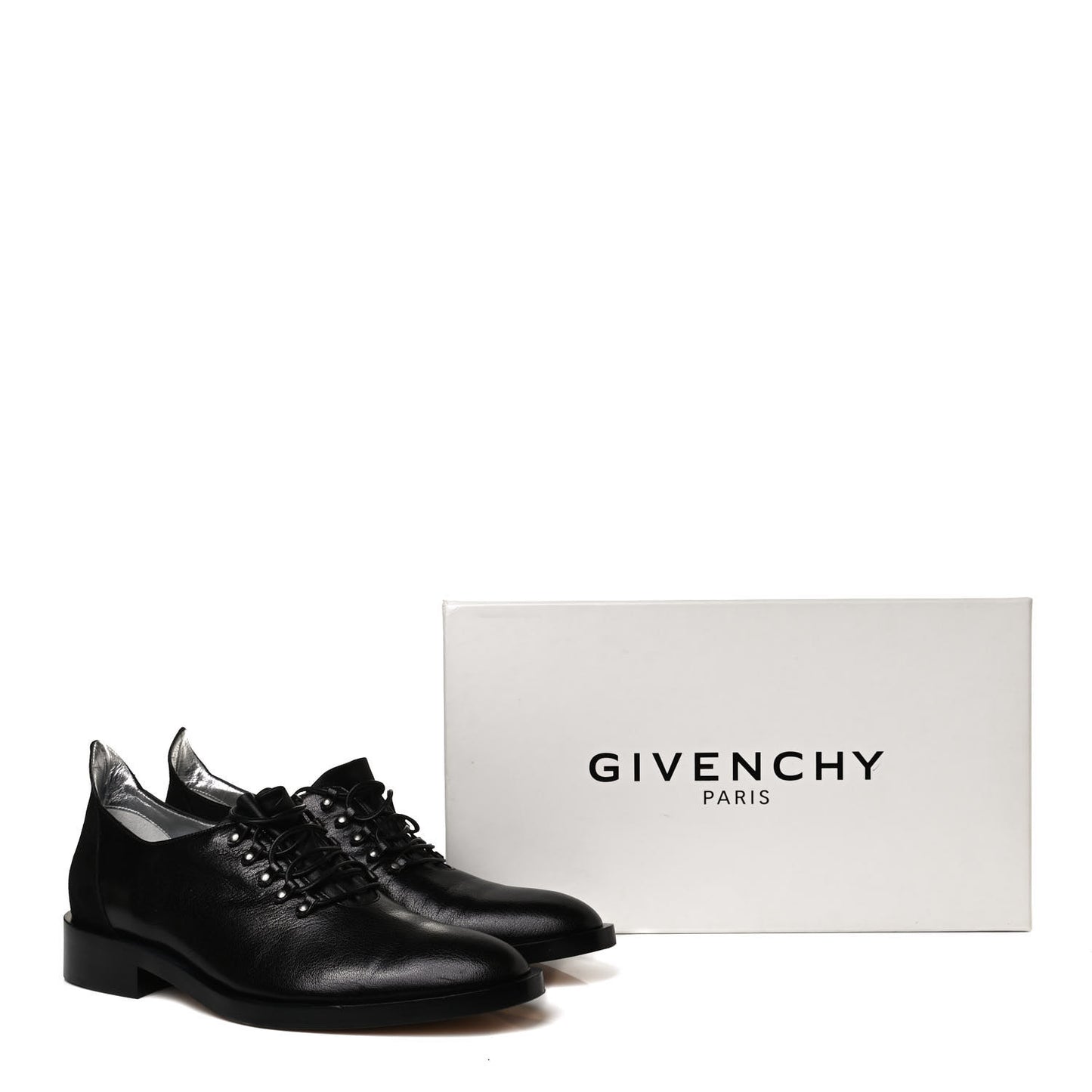 Grained Calfskin Suede GV3 Derby Shoes 40 Black